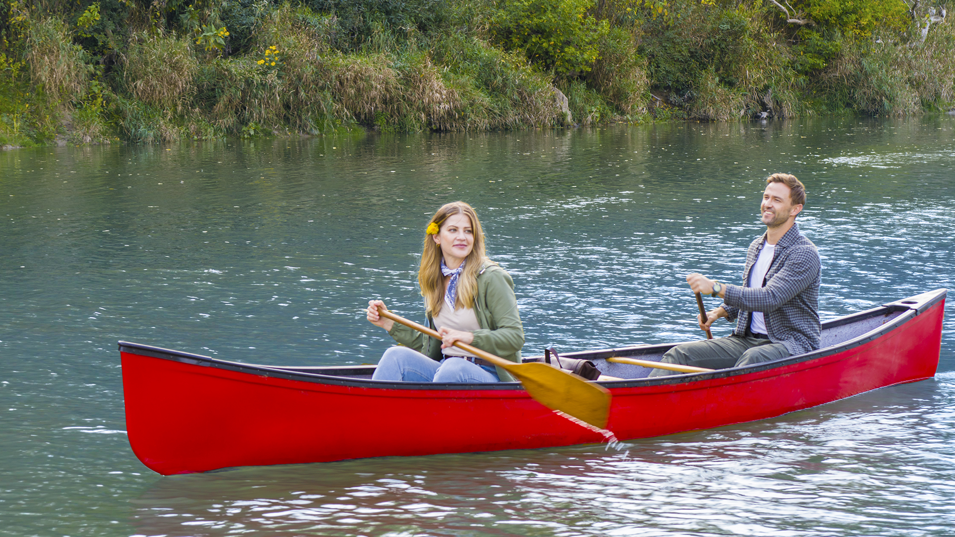 Riverfront Romance Background Image