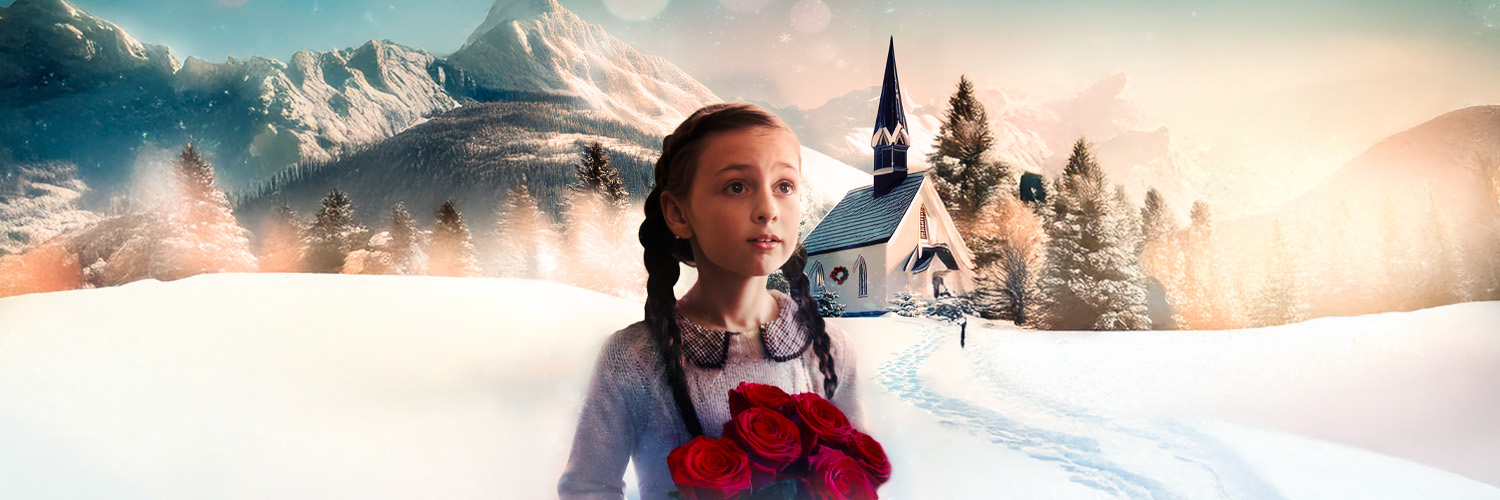 Christmas Roses Background Image